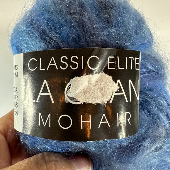 Classic Elite La Gran Mohair Blue SH.CE63503 TWO Balls 42g 90 yd *See Notes - Picture 3 of 8